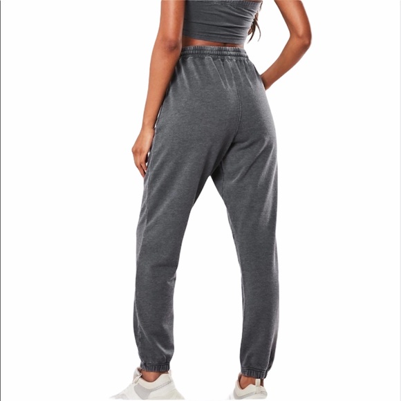 Grey Washed Oversized 90s Joggers - Picture 4 of 5